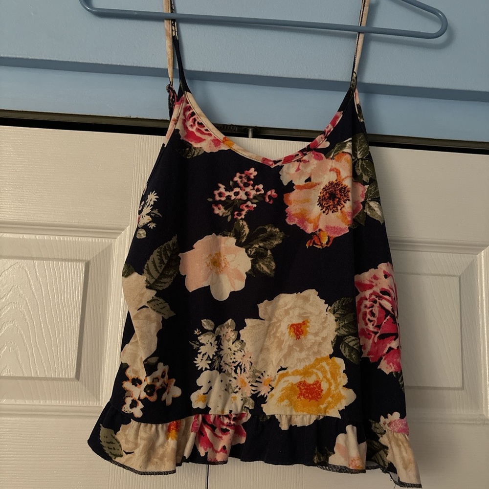 Derek Heart floral cropped tank top